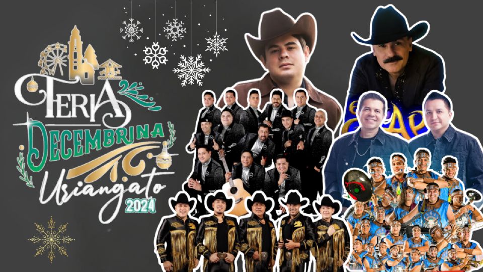 Estos son los artistas que se encargarán de las presentaciones estelares en la Feria Decembrina Uriangato 2024