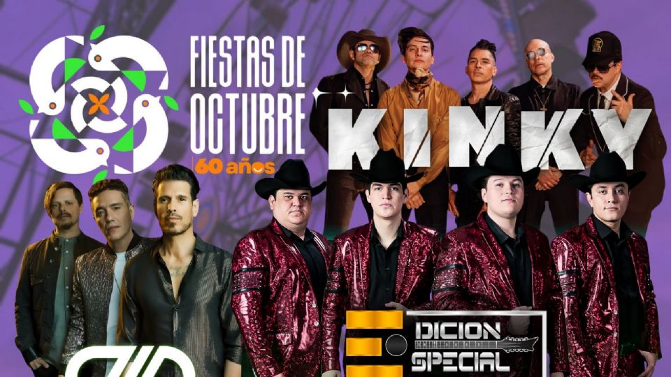 Artistas que se presentarán HOY en las Fiestas de Octubre 2025