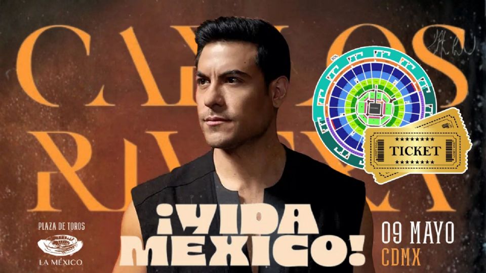 Precios de boletos por zona para Carlos Rivera en la Plaza de Toros 2026.