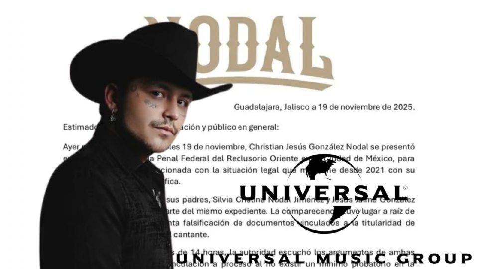 Christian Nodal no fue vinculado a proceso en el caso con Universal Music.
