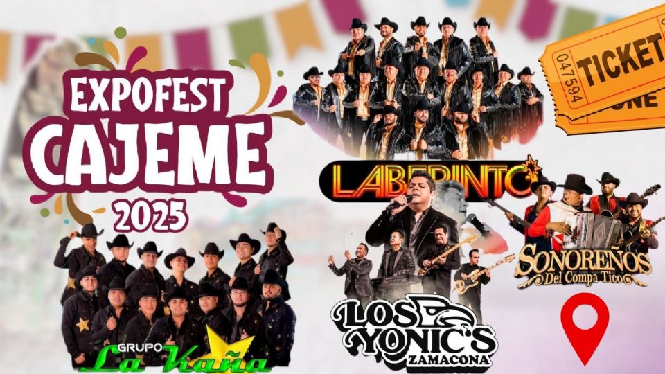 Artistas que se presentarán HOY en la Expofest Cajeme 2025
