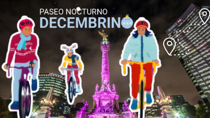 Paseo Nocturno Decembrino en CDMX 2025: Fecha, horarios y ruta para pasear en bicicleta