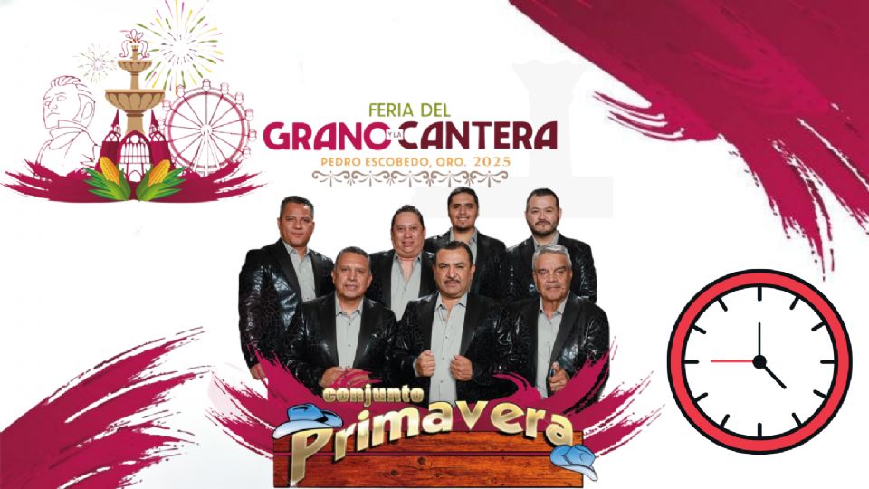 Conjunto Primavera se presentará HOY en la Feria del Grano y la Cantera 2025