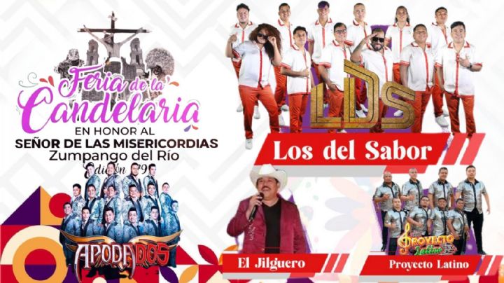 Feria de la Candelaria Zumpango del Río 2026: ¿Qué artistas darán concierto GRATIS HOY 8 de febrero en Guerrero?