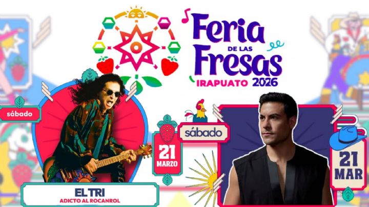 Feria de las Fresas Irapuato 2026: ¿Qué artistas darán concierto HOY 21 de marzo en el Teatro del Pueblo y en el Palenque?