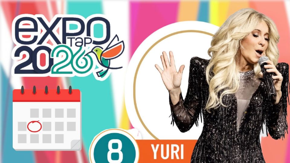 Yuri se presentará HOY en la Expo Feria Tapachula 2026