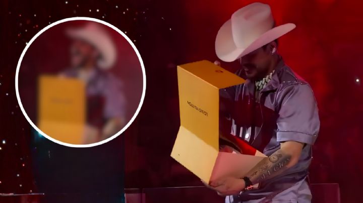 Eduin Caz recibe costoso regalo de la marca Louis Vuitton de un fan en pleno Palenque de Hermosillo