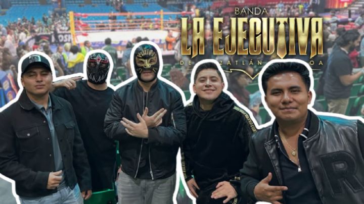 Banda La Ejecutiva sorprende como invitada especial en plena función de lucha libre | VIDEO