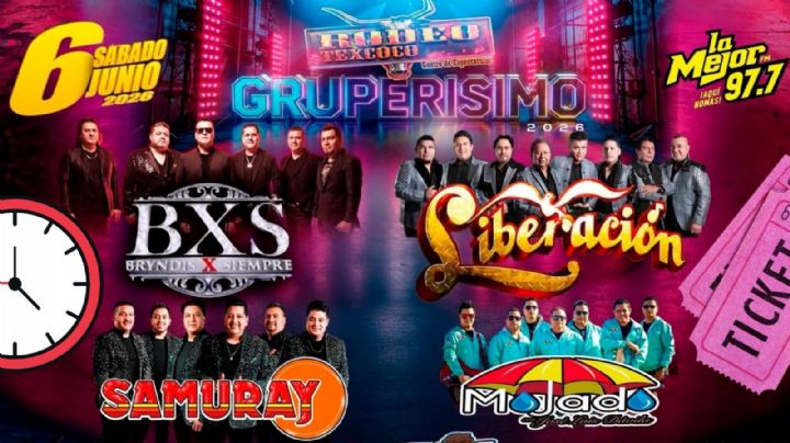 “Gruperísimo” en Rodeo Texcoco 2026: ¿A qué hora empieza el concierto HOY 6 de junio y qué artistas se presentarán?