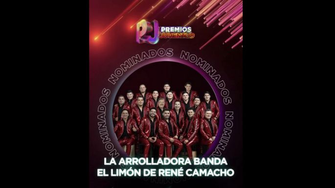 La Arrolladora Banda El Limón va por dos nominaciones en Premios Juventud 2026