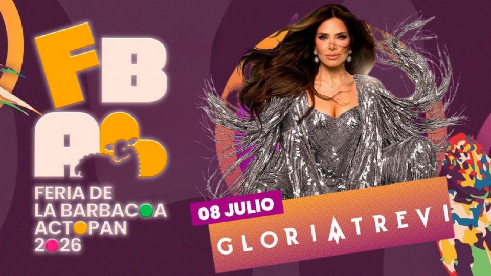 Gloria Trevi se presentará HOY en la Feria de la Barbacoa Actopan 2026.