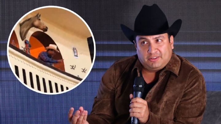 Julión Álvarez sorprende a sus fans al aparecer en plena charrería universitaria en Guadalajara | VIDEO