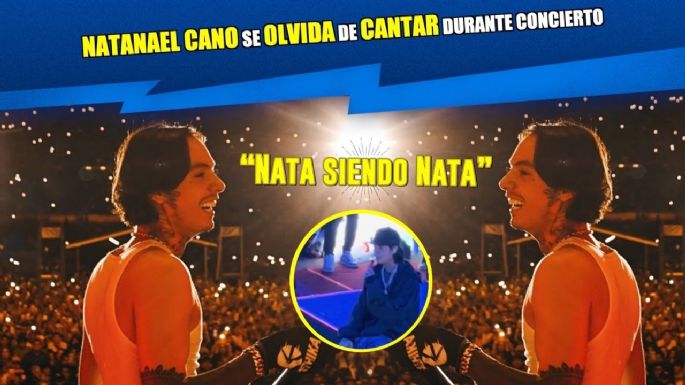 Natanael Cano se olvida de cantar durante concierto