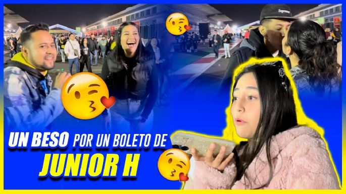 ¿Un beso por estar cerca de Junior H? Retamos a la gente y esto pasó