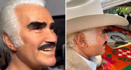 Revelan proceso de la escultura de Vicente Fernández ¡Por pinchado de cabello!