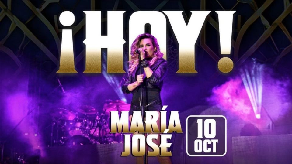 María José se presentará hoy jueves 10 de octubre en el Palenque de las Fiestas de Octubre 2024.