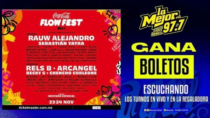 Gana boletos con La Mejor FM para el Flow Fest