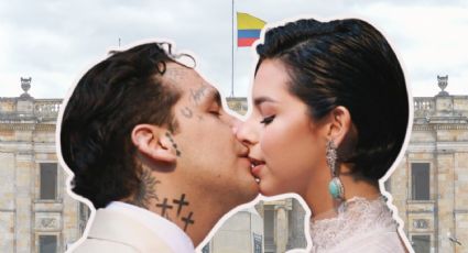 Christian Nodal y Ángela Aguilar protagonizan romántico beso en Colombia pese a problemas legales | VIDEO