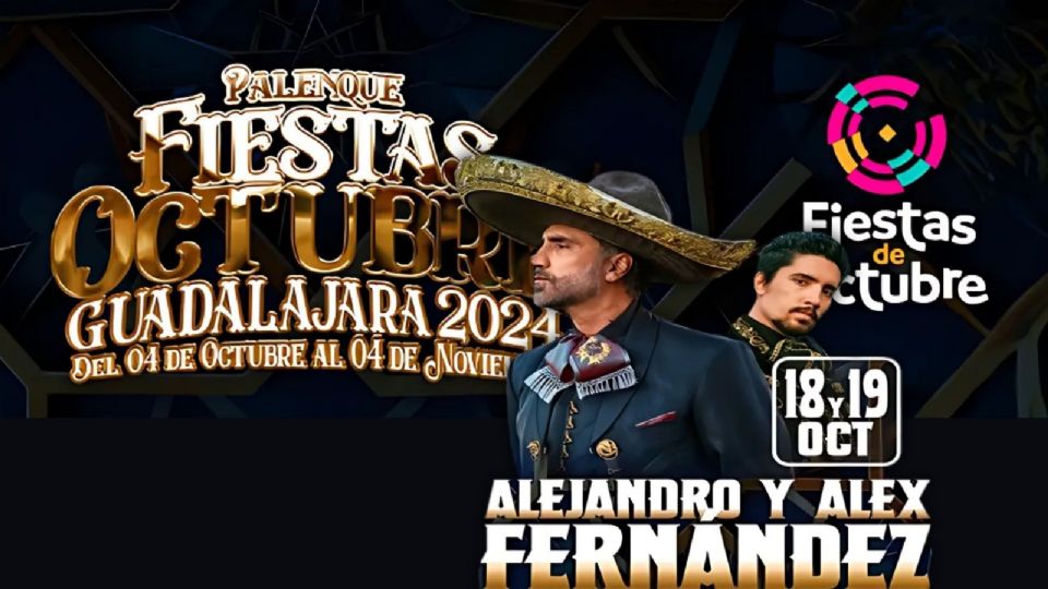 Alejandro y Alex Fernández en el Palenque de las Fiestas de Octubre