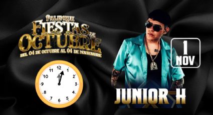 ¿A qué hora empieza el concierto de Junior H HOY en el Palenque de las Fiestas de Octubre 2024?