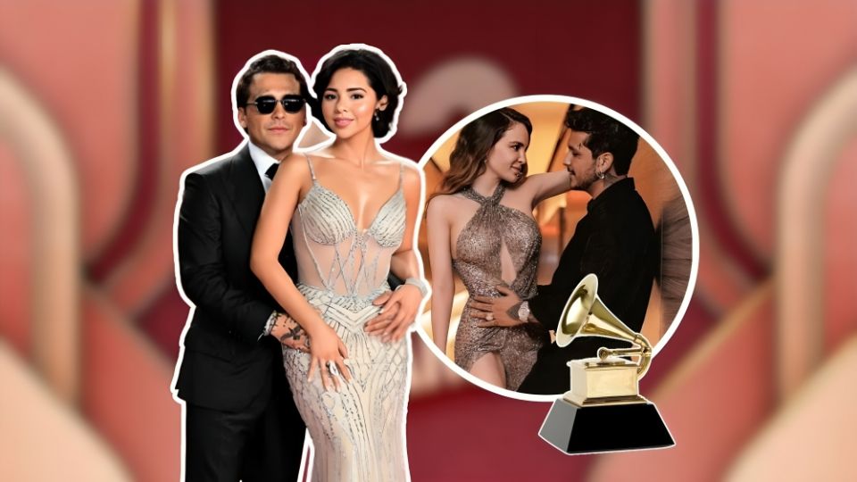 Ángela Aguilar llegó de la mano de su esposo Christian Nodal a los Latin Grammy 2024.