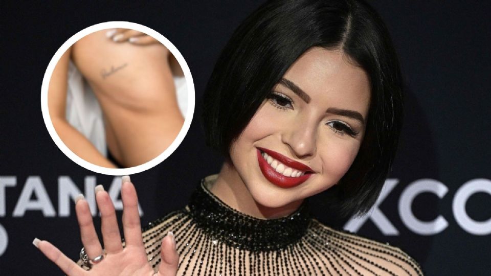 La hija de Pepe Aguilar, impactó con un elegante vestido blanco adornado con pedrería y transparencias en el torso, dejando al descubierto varios de sus tatuajes.