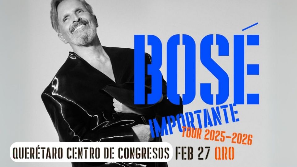 Conoce los detalles para la preventa y venta general de los boletos de Miguel Bosé en Querétaro.