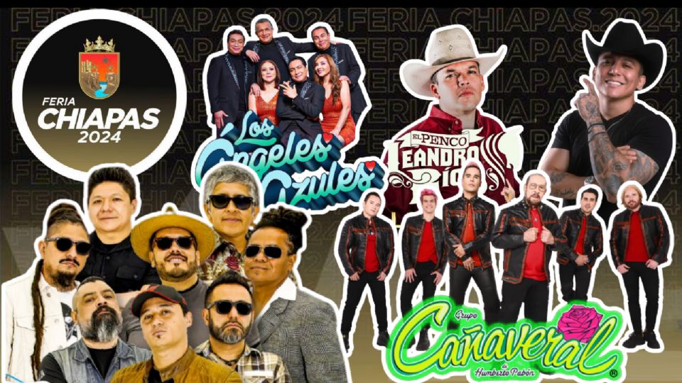 Estos son los artistas que se presentarán en la Feria Chiapas 2024