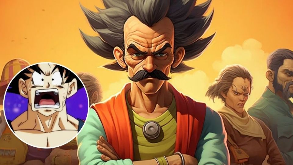 Goku mexicano tiene el cabello negro y lacio, los ojos marrones y la piel morena.