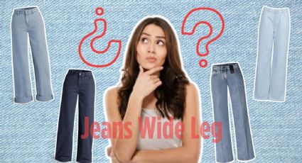 Así son los jeans wide leg, pantalones para lucir más alta