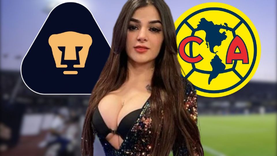 Karely Ruiz hace aparición en pleno partido del Pumas Vs América