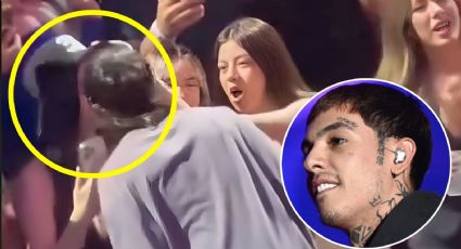 Natanael Cano besa a fan en pleno concierto y así reaccionaron sus amigas ¿Celos?