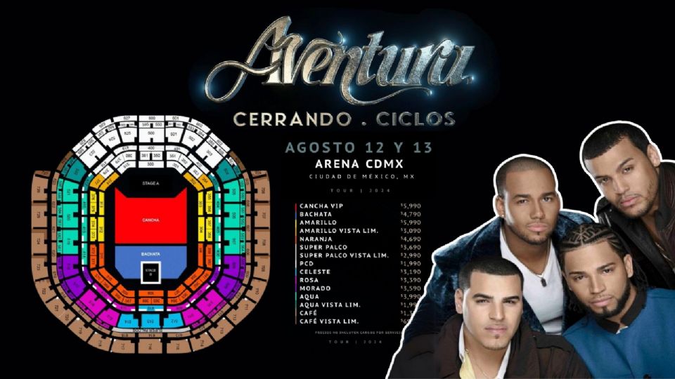 Lista de posibles precios para Aventura en la Arena CDMX.