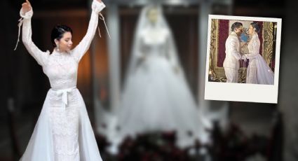 Vestido de novia de Ángela Aguilar desata burlas: ¡La compararon con Pascualita!