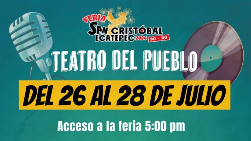 Diviértete a lo grande, este fin de semana en el Teatro del Pueblo de la Feria de Ecatepec.