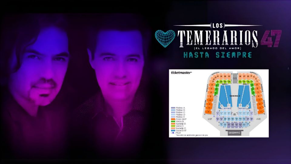 Conoce las mejores zonas para el último concierto de Los Temerarios.