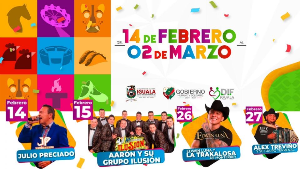 Feria de Iguala Cartelera de artistas 2025