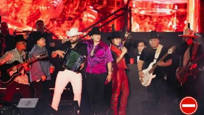 Grupo Firme canta corrido prohibido en concierto pese a promesa que no lo haría