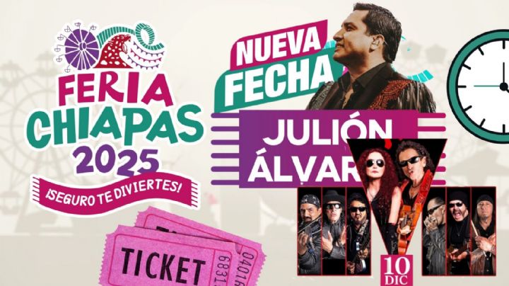 Feria Chiapas 2025: ¿A qué hora empieza el concierto de Julión Álvarez HOY 10 de diciembre en el Palenque? Programa completo