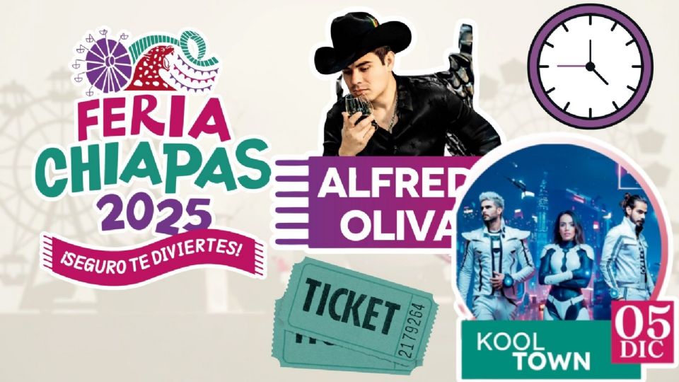 Artistas que se presentarán HOY en la Feria Chiapas 2025.