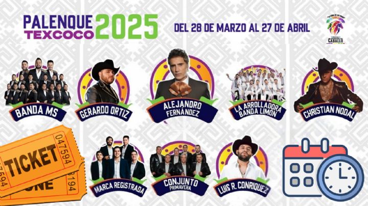 Feria Internacional del Caballo Texcoco 2025: Lista completa de precios para los conciertos del Palenque