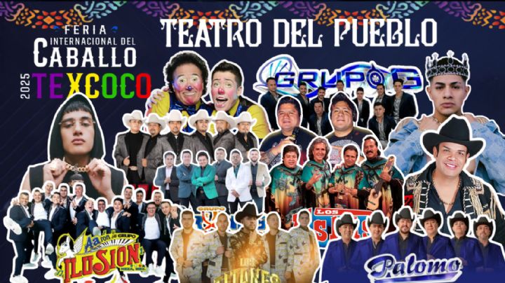 Feria Internacional del Caballo Texcoco 2025: Cartelera completa de artistas que darán concierto GRATIS en el Teatro del Pueblo