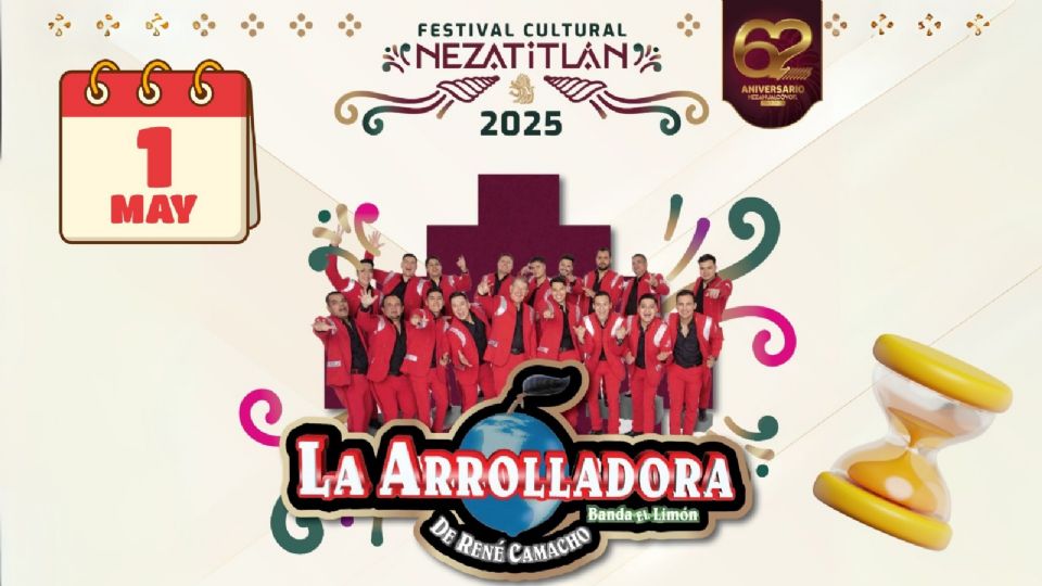 ¿A qué hora empieza el concierto de La Arrolladora en Nezatitlán 2025?