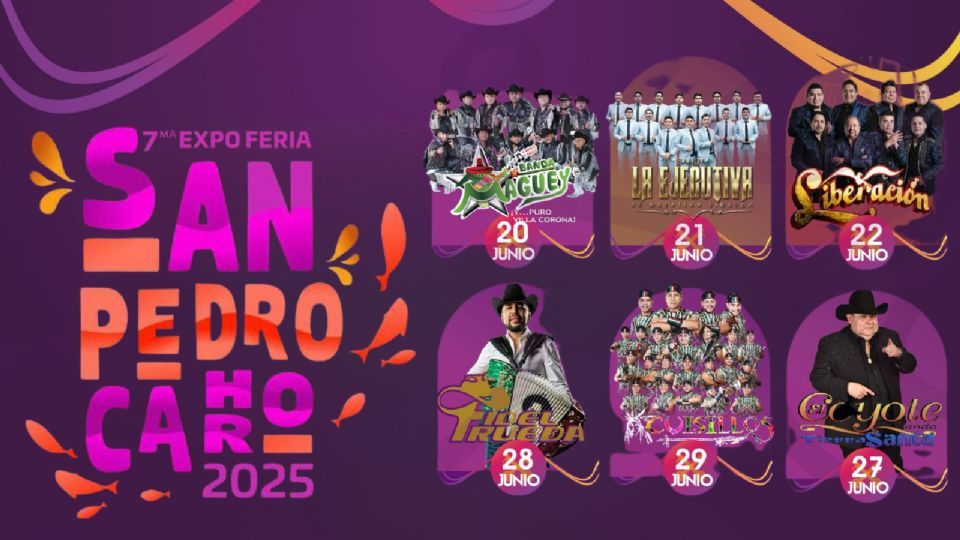 Estos son los artistas que se presentarán en la Expo Feria San Pedro Cahro 2025