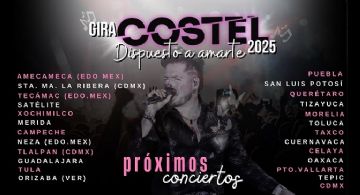 Costel arrasa en varias ciudades y su gira sigue creciendo