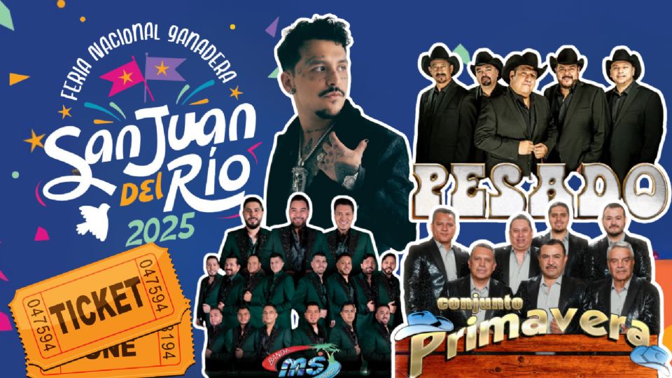Estos son los artistas que se presentarán este fin de semana en la Feria San Juan del Río Querétaro 2025