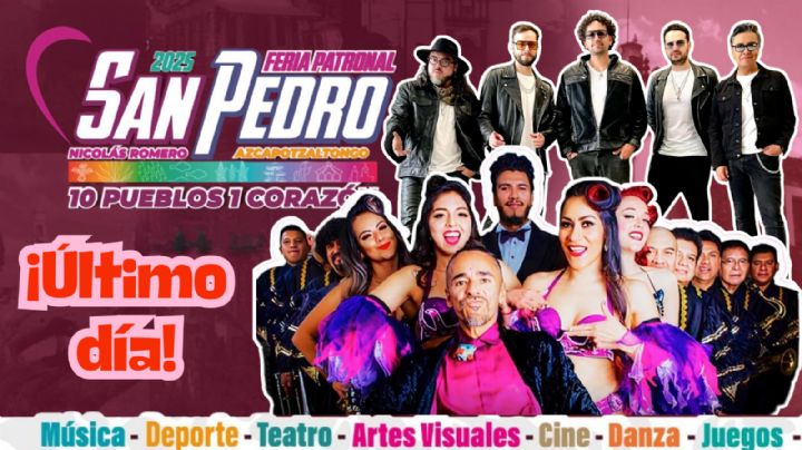 Feria San Pedro Azcapotzaltongo 2025: Programa de artistas y actividades de HOY 29 de junio en el EDOMEX durante la CLAUSURA