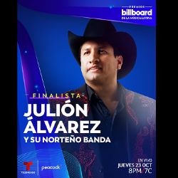 Julión Álvarez nominado en los Premios Billboard de la Música Latina 2025
