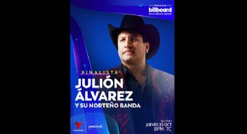 Julión Álvarez nominado en los Premios Billboard de la Música Latina 2025