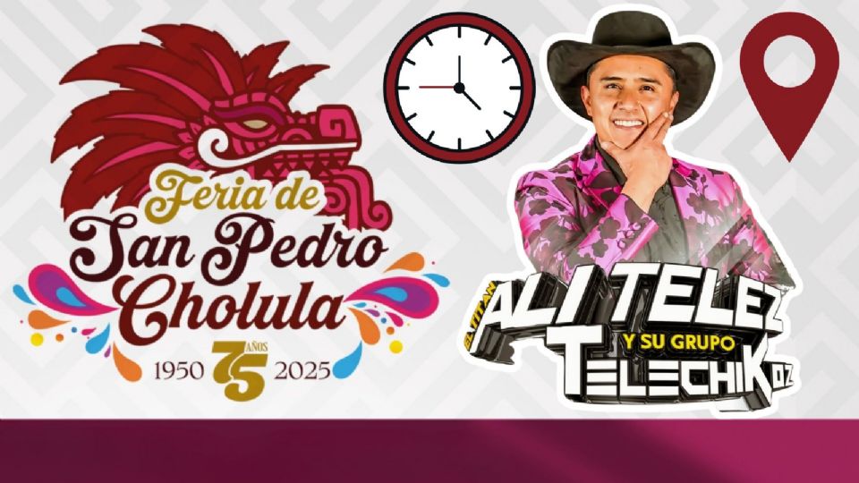 Ali Telez se presentará HOY en la Feria San Pedro Cholula 2025